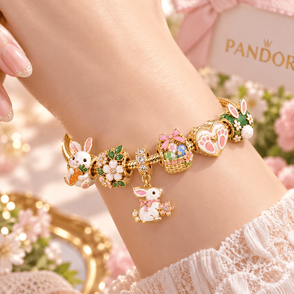 BBN Gold Charm Bracelet Set VTH
