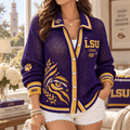 LSU Women’s Open-Knit Cardigan NTKO