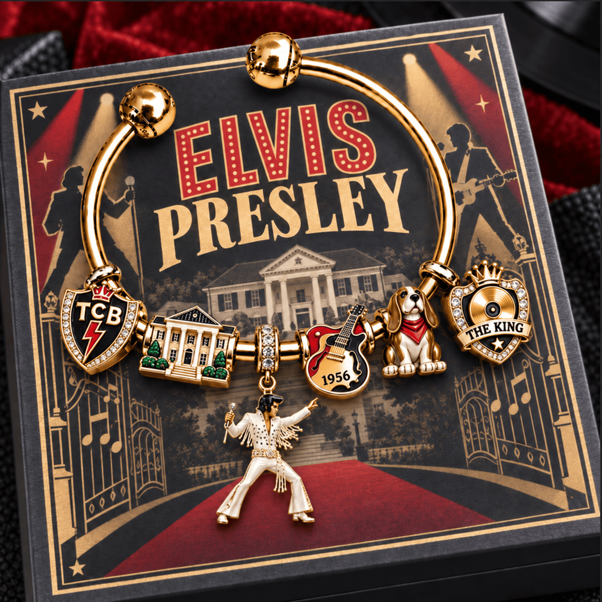 ELV Silver Charm Bracelet Set NTVA