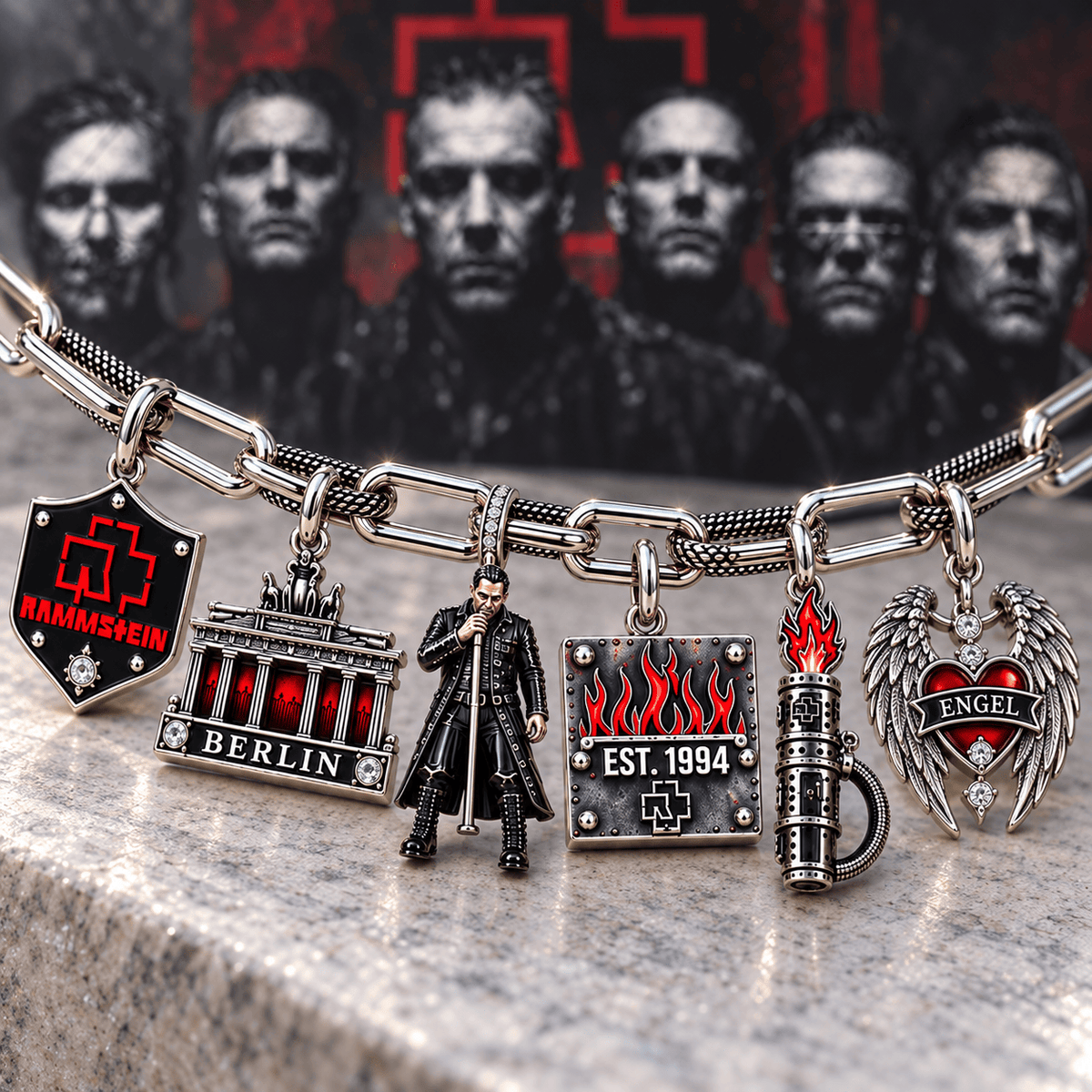 RMS Silver Charm Bracelet Set NTVA