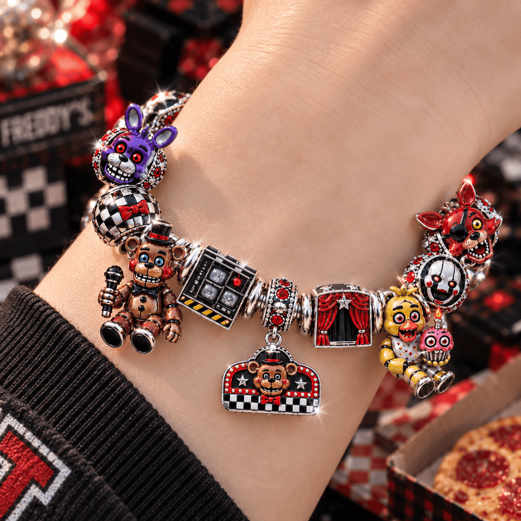 5NAF Silver Charm Bracelet Set NTTB