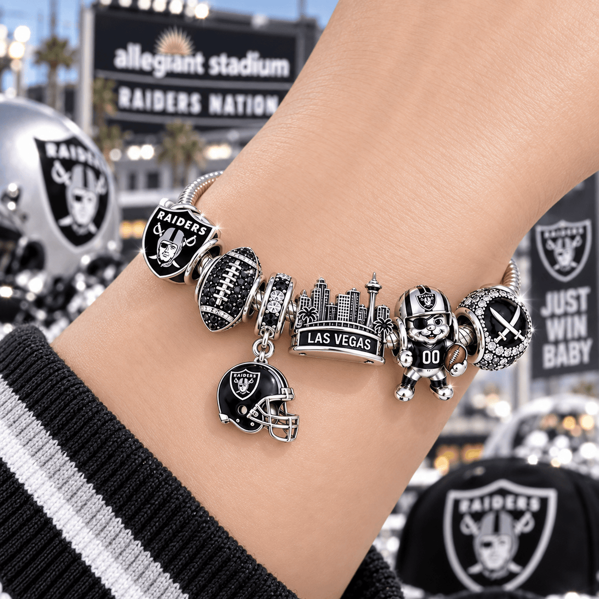 LVR Silver Charm Bracelet Set VTH