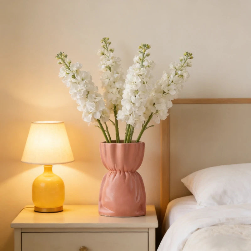 Handmade European Style Ceramic Vase for Hydroponic Plants Elegant Home Room Decoration Ornament for Bedroom Tabletop Accessory